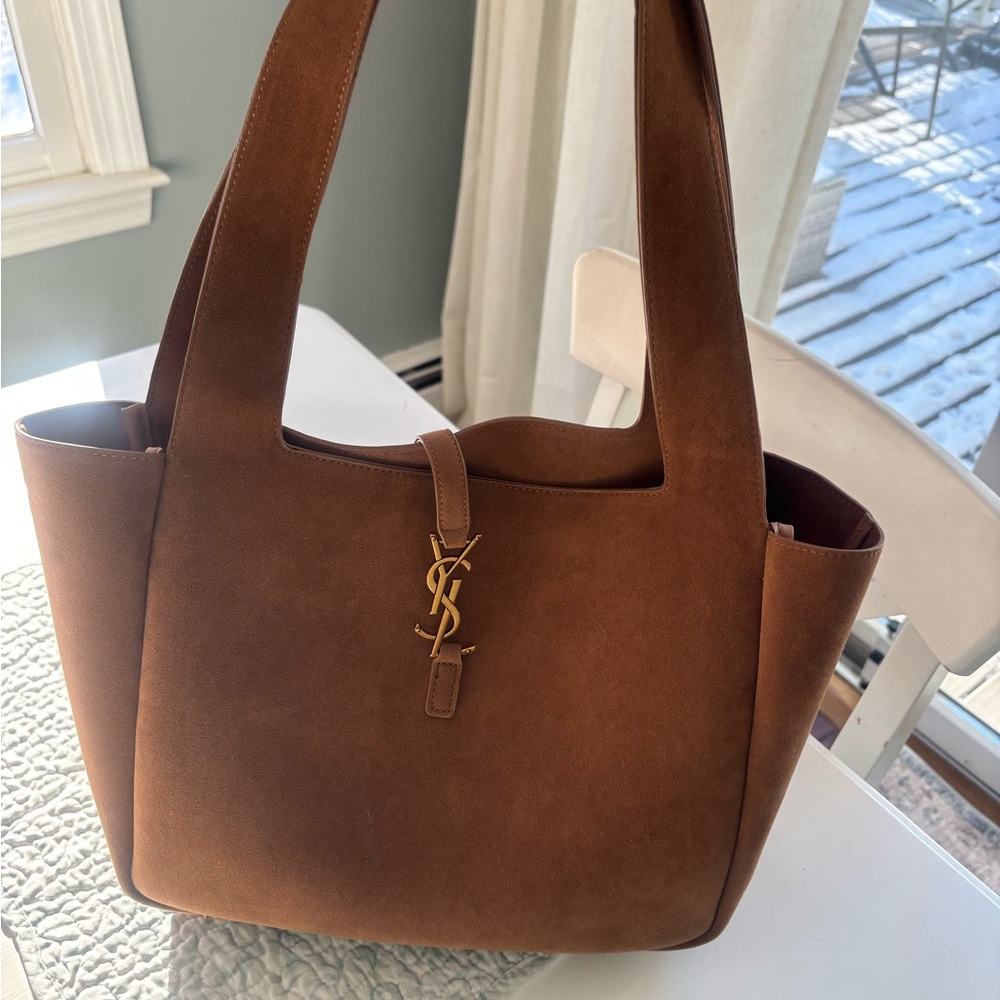 YSL Brown Suede Tote Bag
